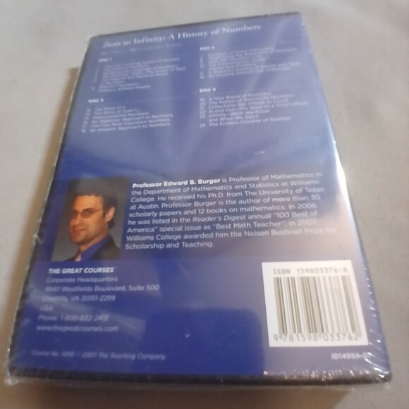 Zero to Infinity : A History of Numbers by Edward B. Burger DVD Course Book NEW - Picture 6 of 7